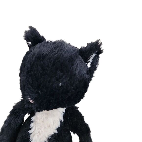 Jellycat Smuffle Cat RETIRED HTF Plush Black White Tuxedo Kitten Floppy 14" - Picture 3 of 6